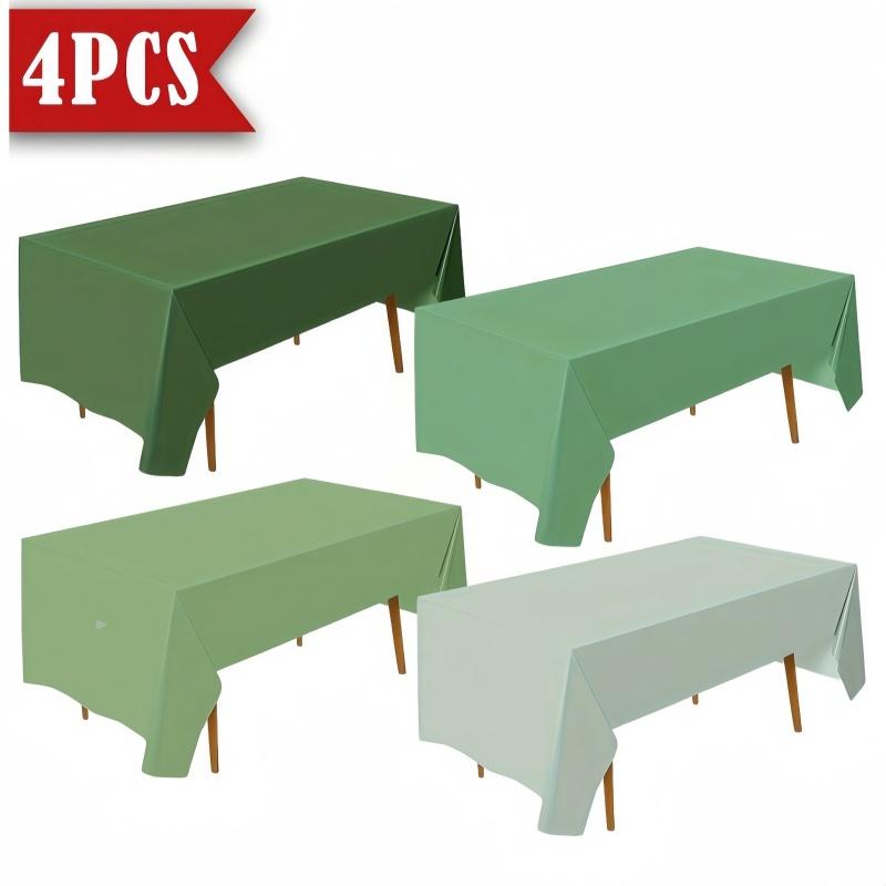 1/4Pcs solid color disposable plastic tablecloth, foldable, suitable for weddings, graduation ceremonies, and Christmas parties
