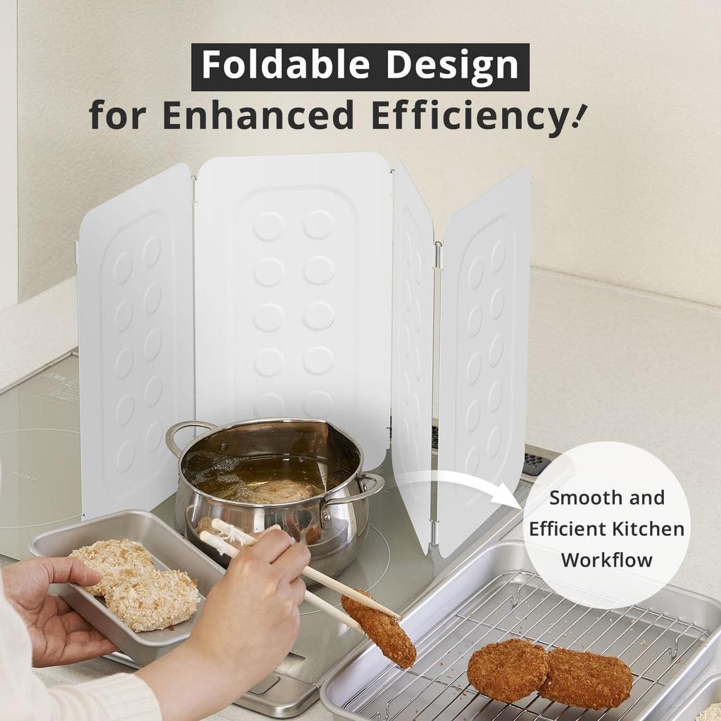 Belca Made In Japan Just Wash It Off with Oil Splash Guard Belascoat Easy To Compact Range Guard 4 Panels Spread Out Width X Depth X Height 32 Cm