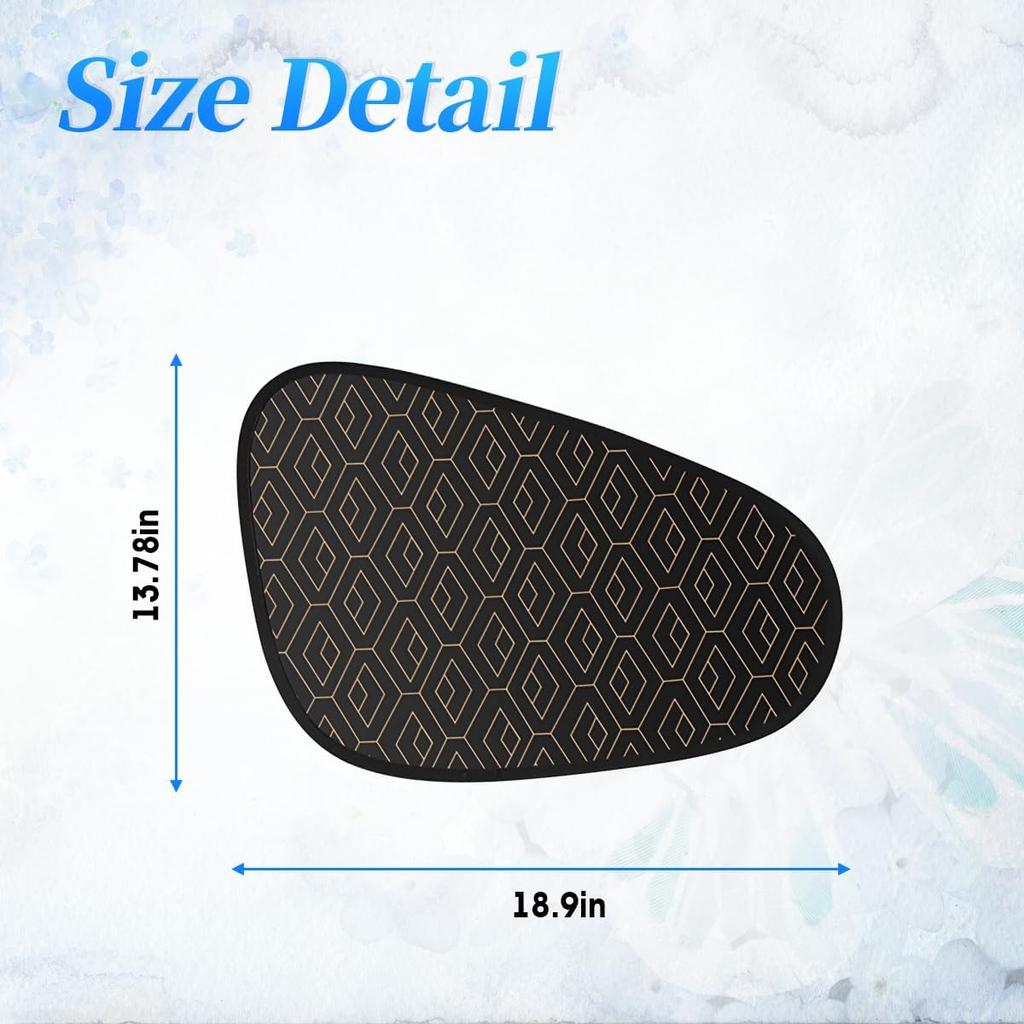 2PCS Universal Car Window Sun Shade, Car Sunshade for Side Window, Black, Opaque, Static-Cling Sunshade, Provides Full Sun Protection and Light