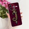 For Xiaomi Poco F7 Pro 5G Case Cover Transparent Luxury Crown A-Z Letters 2D Flat Pattern Soft Casing 24117RK2CG
