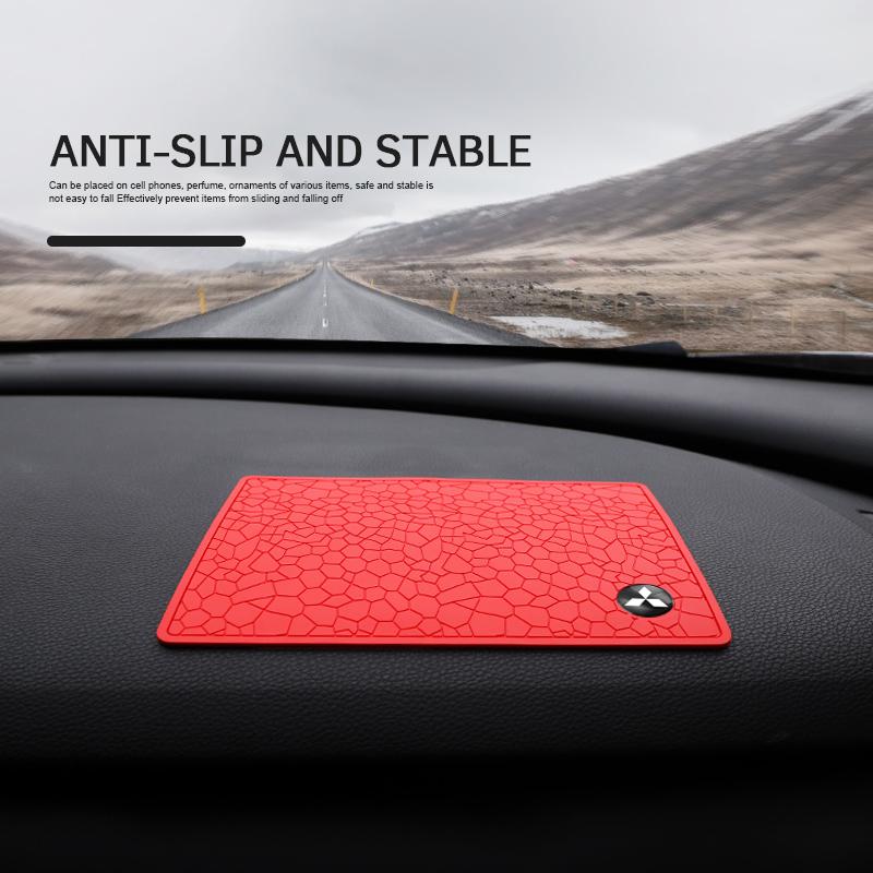 cxfnzt1 Car Anti-Slip Mat Dashboard Silicone Sticky Storage Pad Interiors For Mitsubishi Eclipse Lancer Outlander Pajero ASX Colt I200