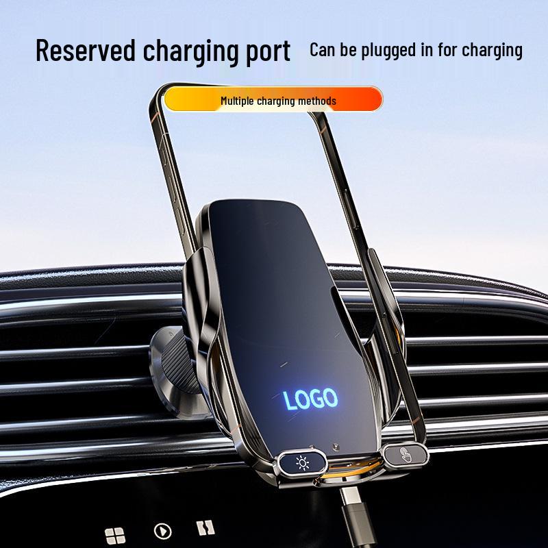 Luminous Car Logo Wireless Phone Charger Holder with Infrared Sensor