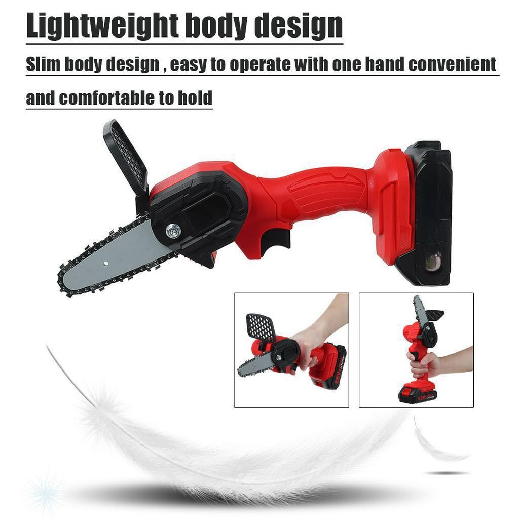 1500W 4inches Wood Cutter Cordless Electric Saw 24V One-Hand Saw Mini Electric Chain Saw