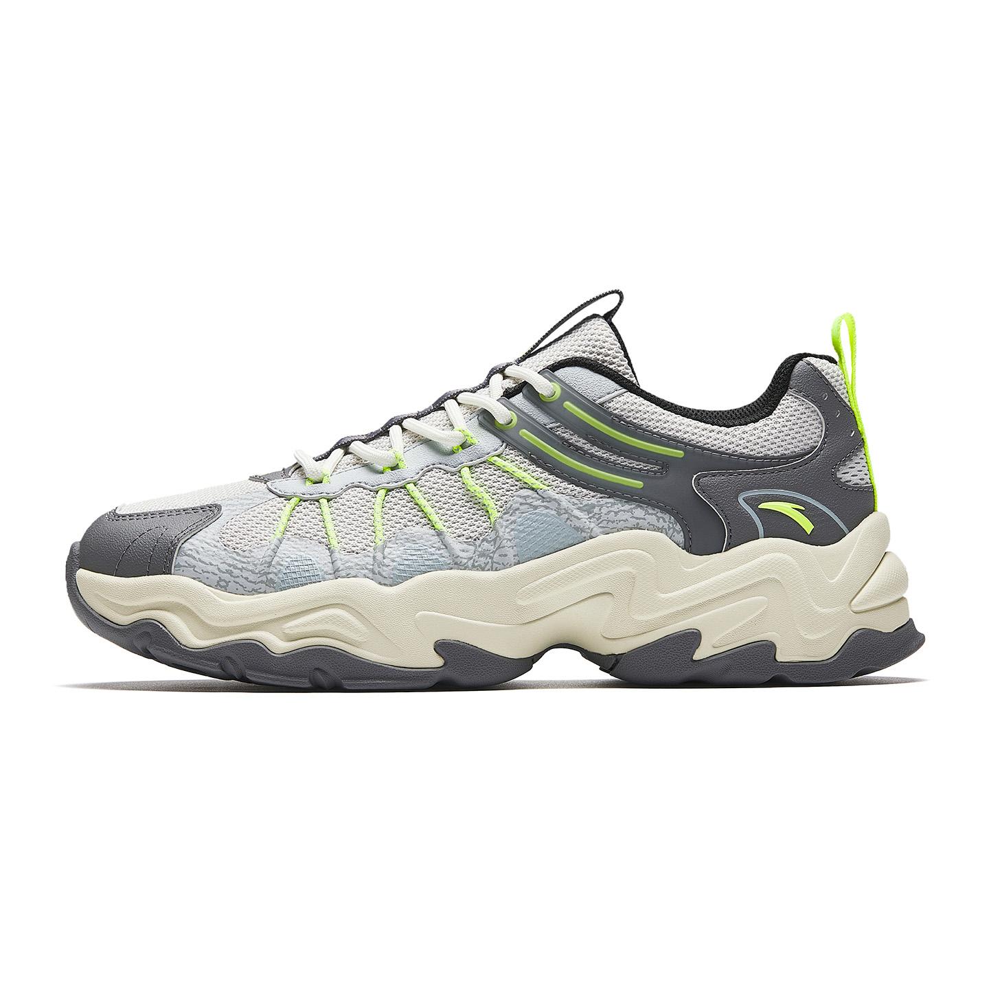 Anta Lightweight Breathable Casual Shoes Men Ivory White Black 912618895-2 39
