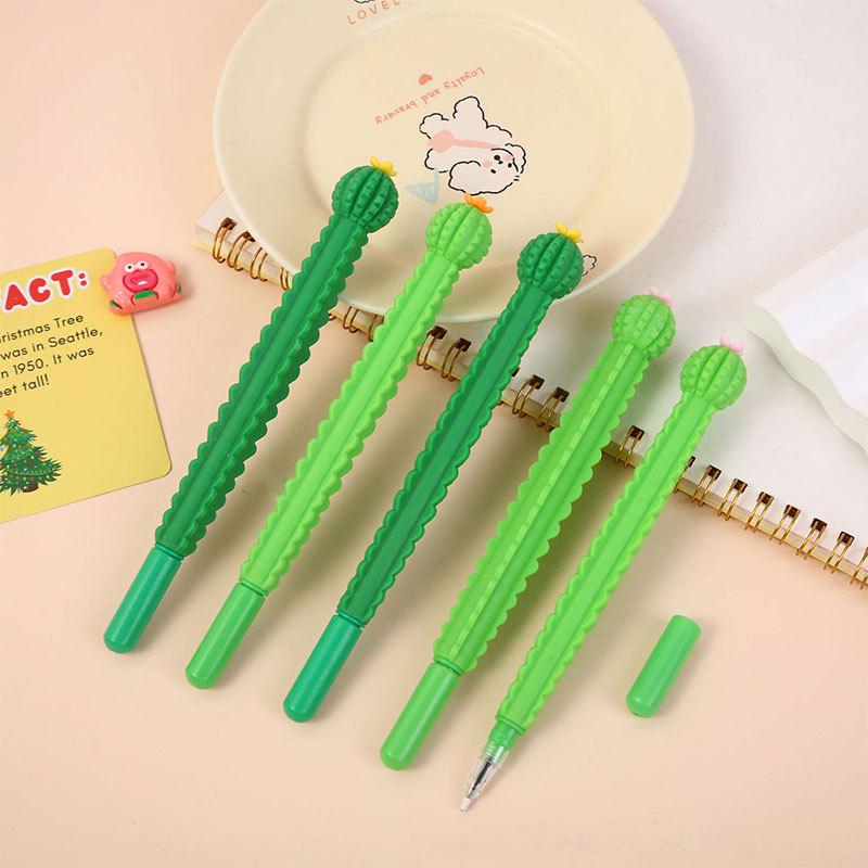 Creative Cactus Cartoon Student Pen - Cute Neutral Design for Office & Stationery 0.5mm