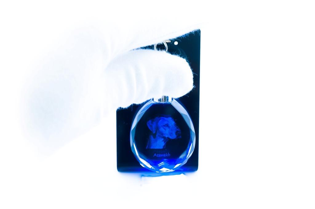 Azawakh, Tuareg Sloughi - Pendant with a Photo of a Dog, Crystal Key Ring In a Gift Box, a Unique Gift by Art-Dog