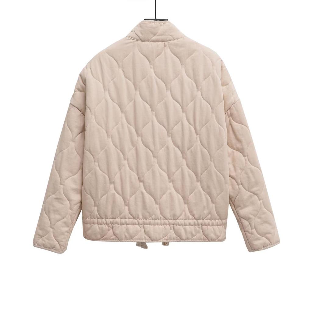 Giacca Trapuntata in Cotone da Donna Inverno 2024 - Moda Street Style, Cappotto a Maniche Lunghe