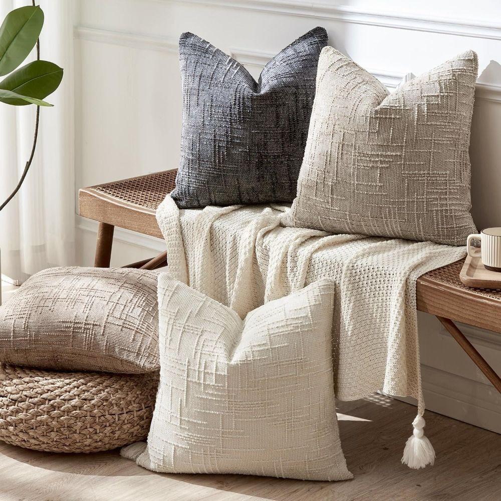 Japanese Style Throw Pillow Case 50cm Sofa Pillowcase Modern Decorative Cushion Cover  Home Decor