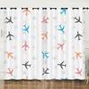 3D Cartoon Vehicle Aircraft Digital Printing Curtain Blackout Punching