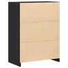 Bathroom Cabinet with Door Black Oak Effect 60 x 33 x 80 cm