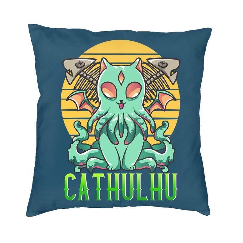 Federa per Cuscino Mostro del Mito di Lovecraft Cthulhu 50x50cm Poliestere Federa per Cuscino da Lancio Federa per Cuscino da Divano Sedia Decorazione Soggiorno