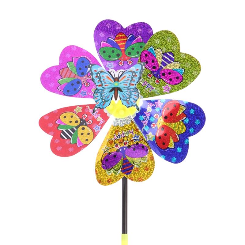 Bunte Windmühle Tier Windrad 3D Windspiel Heim Garten Hof Dekor Kinderspielzeug