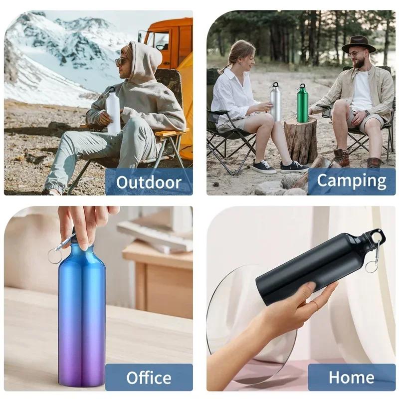 1/2/3PCS Aluminum Outdoor Bike Sports Water Bottle Drinking Kettle Drinking Cup Leakproof Water Jug for Travel Running Camping