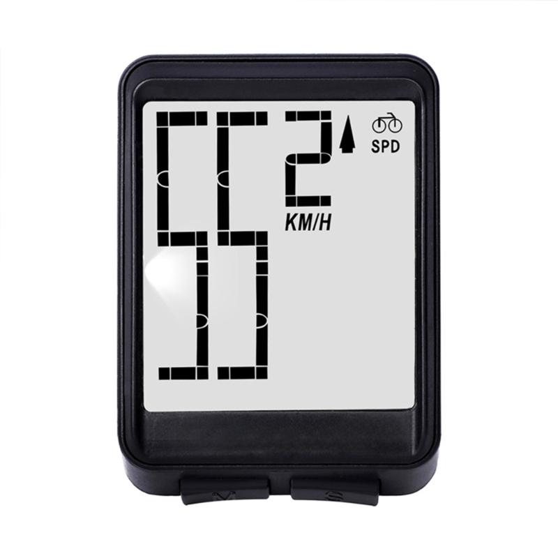 Large Screen Wireless Bicycle Computer Waterproof Bike Speedometer Stopwatch with Backlight Bike Bicycle Speedometer