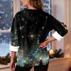 Women's Casual Fashion Plus Velvet Thickened Christmas Print Hooded Sweatshirt
