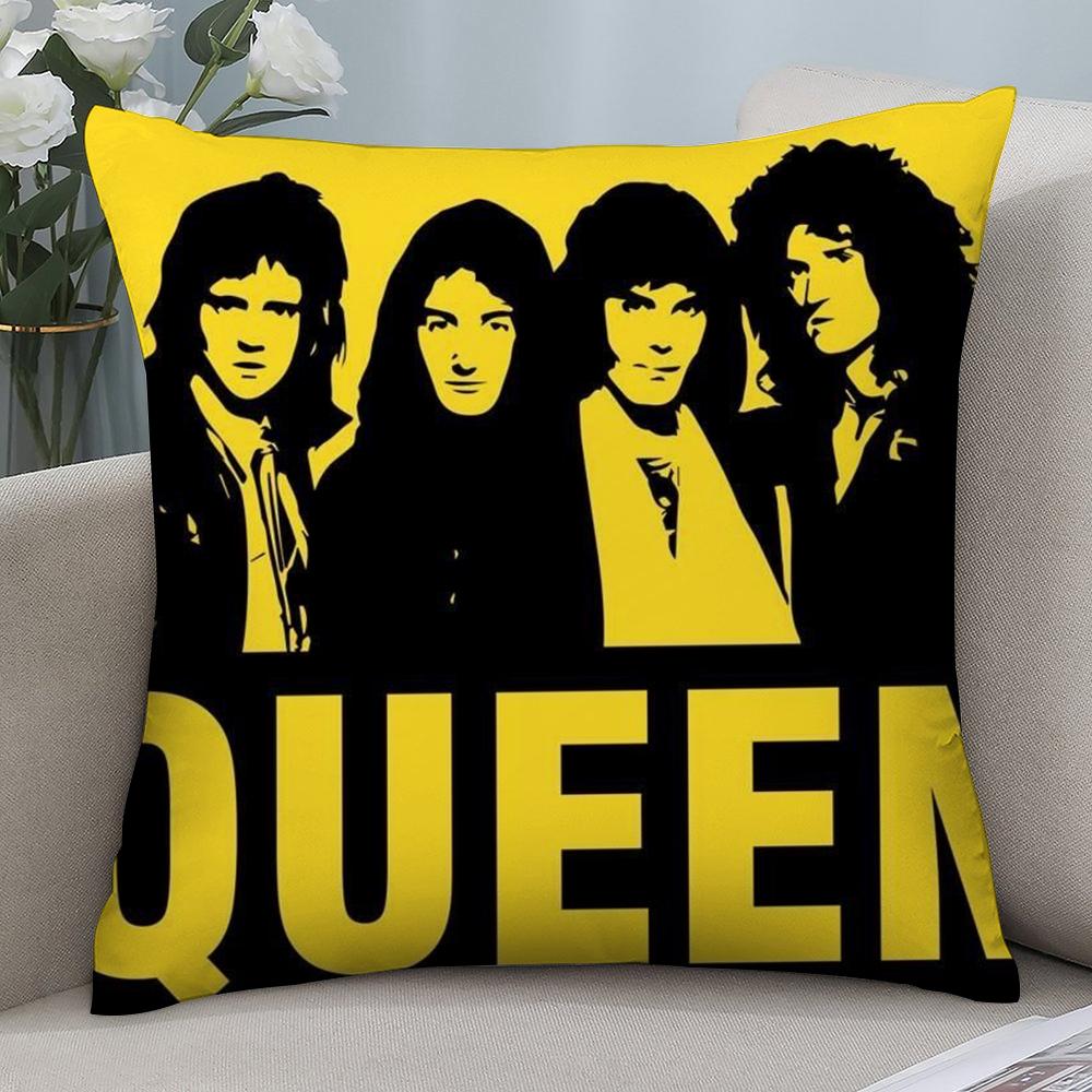 Rock Queen BandS Kissenbezug Kurzer Plüsch Sofa Dekorativ Geschenk Zuhause Doppelseitiger Druck Kissen