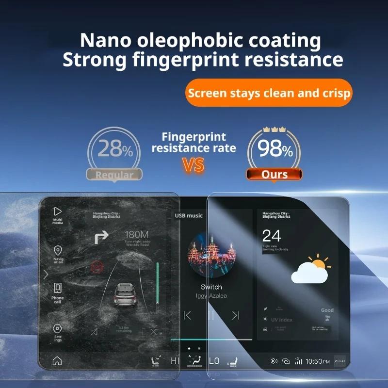 For BYD Atto 2 Yuan UP Low Trim EV 2025-2026 Screen Protector LHD RHD10.1"+8.8" Tempered Glass Film Navigation Film Accessorie