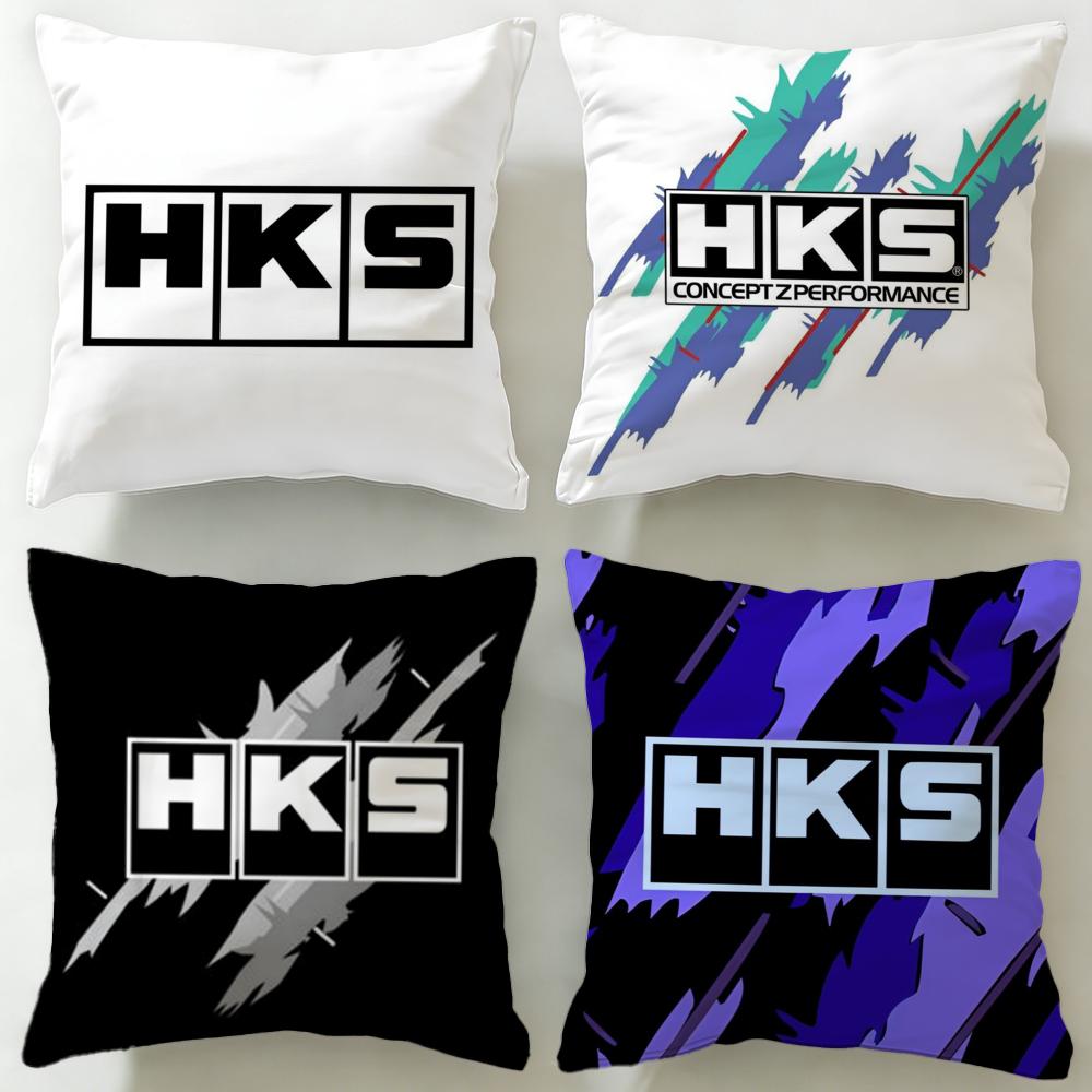 classic brand HKS Cushion Cover Soft  EasyWash Pillow Case  Versatile for Couch Bed Travel and Office