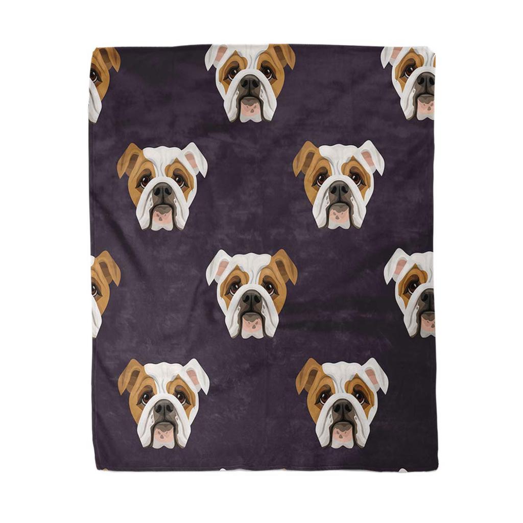 French Bulldog Dog Cute Ultra-Soft Flannel Printed Blanket Velvet Plush Throw Blanket Nap Cover High Quality Home Use Sofa Decor