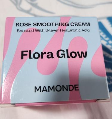 Flora Glow Rose Smoothing Cream 50mL , Moisturizing, Korean Cosmetics, Kbeauty, Sample