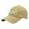 Soft Top Baseball Cap Adjustable Washed Cotton Twill Dad Hat Embroidered Statement Text Design Casual Outdoor Headwear