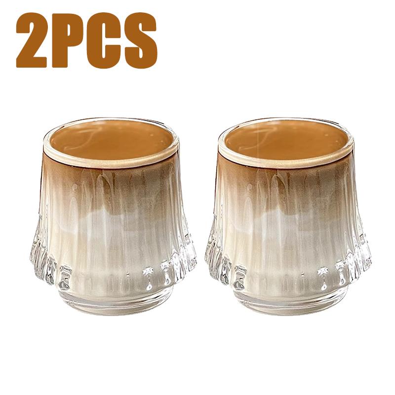 1/2PC Heat Resistant Vertical Glass Coffee Cup Transparent Whiskey Beer Glass Creative Household Drinkware Party Glass Supplies