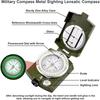 Compass Hiking Compass - Navigation, Pocket, Waterproof, Shockproof, Military - Hiking, Climbing, Biking, Exploring, Geology, Outdoor Activities