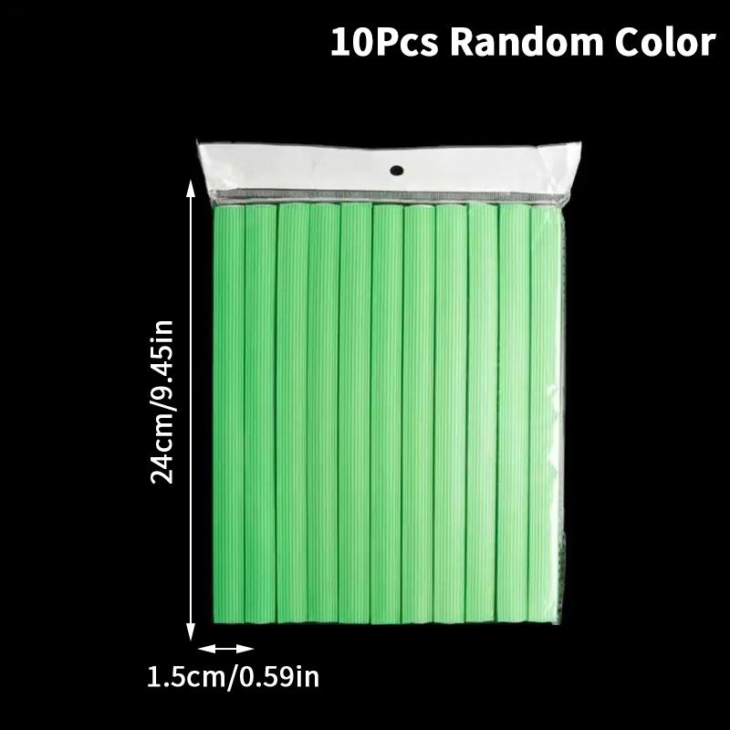 10pcs Flexible Hair Curling Rod Square Hair Curler Makers Soft Foam Bendy Twist Curls Flexi Rollers Styling Tools DIY No Heat