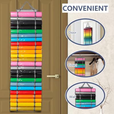 24/48Compartments Vinyl Roll Holder Vinyl Storage Organizer Large Capacity Vinyl Roll Storage Multifunctional Vinyl Storage Rack
