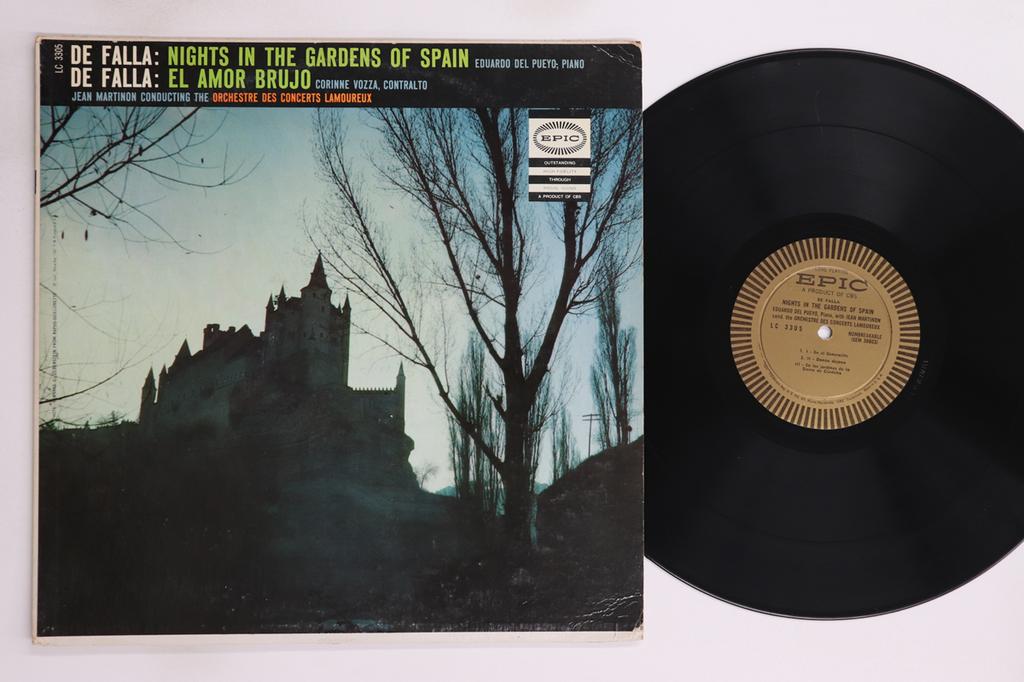 LP Record JEAN MARTINON, ORCHESTRE DES CONCER - De Falla Nights In The Gardens Of S LC3305 EPIC US Classical Used