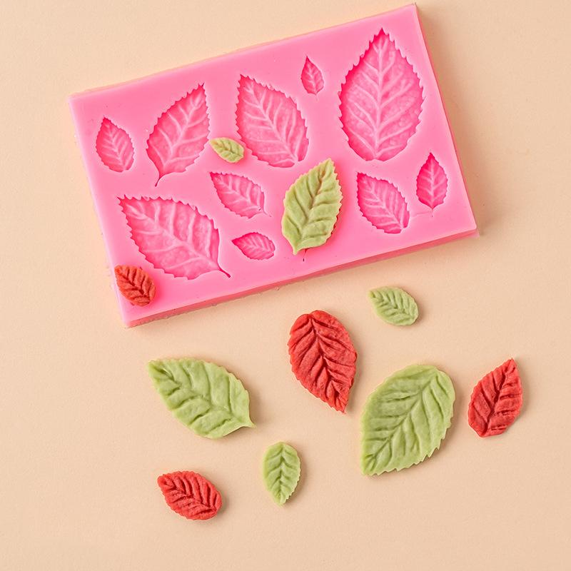 1pc-Maple leaf sugar flipping silicone mold DIY baking maple leaf green leaf cake decoration clay chocolate mold