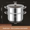 Stainless Steel Double Layer Soup Pot and Steamer for Gas & Induction Cooktops
