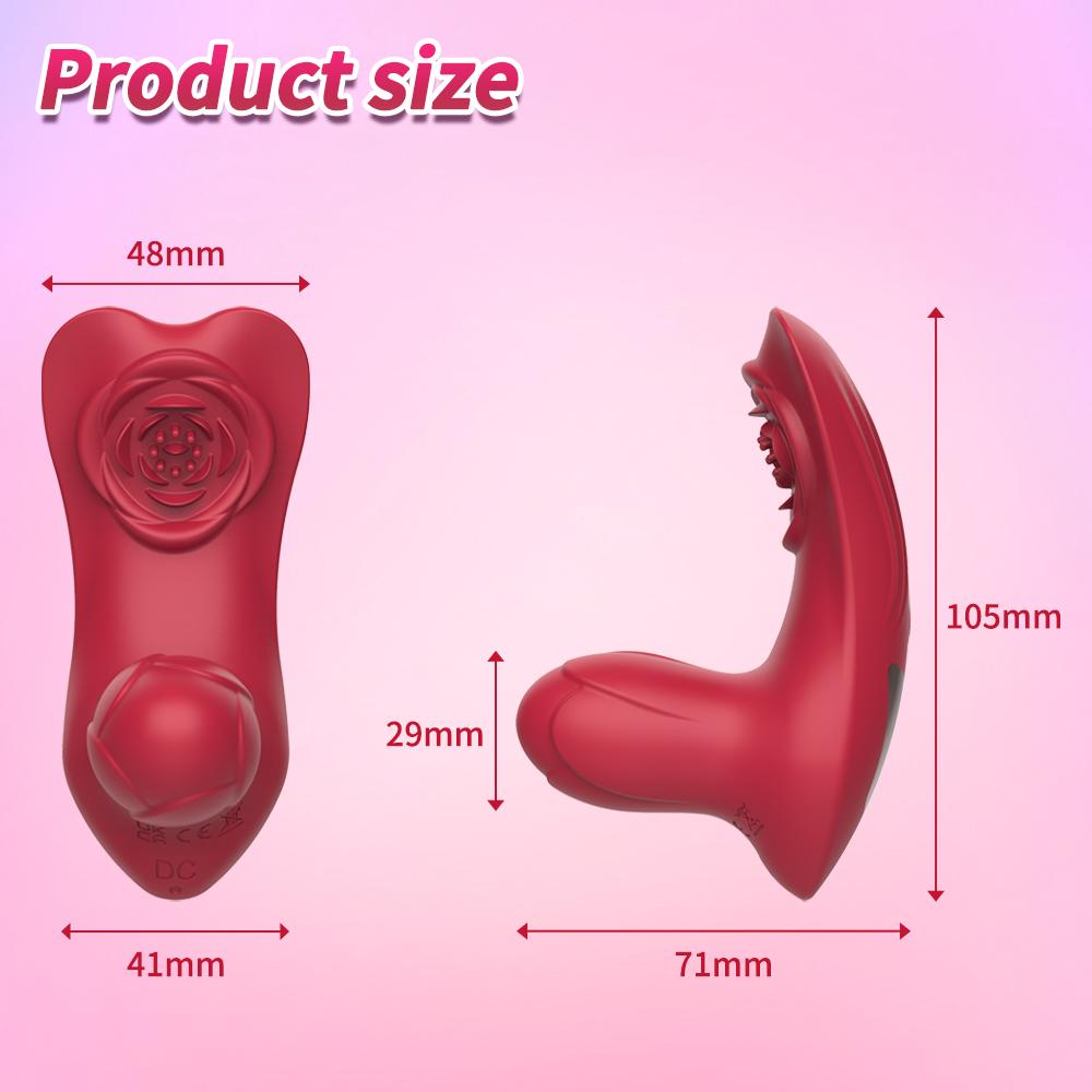 Wearable Panty Rose G Spot Dildo Vibrator Remote Control Anal Clitoris Stimulator Wiggling Female Mastrubator Sex Toys for Women