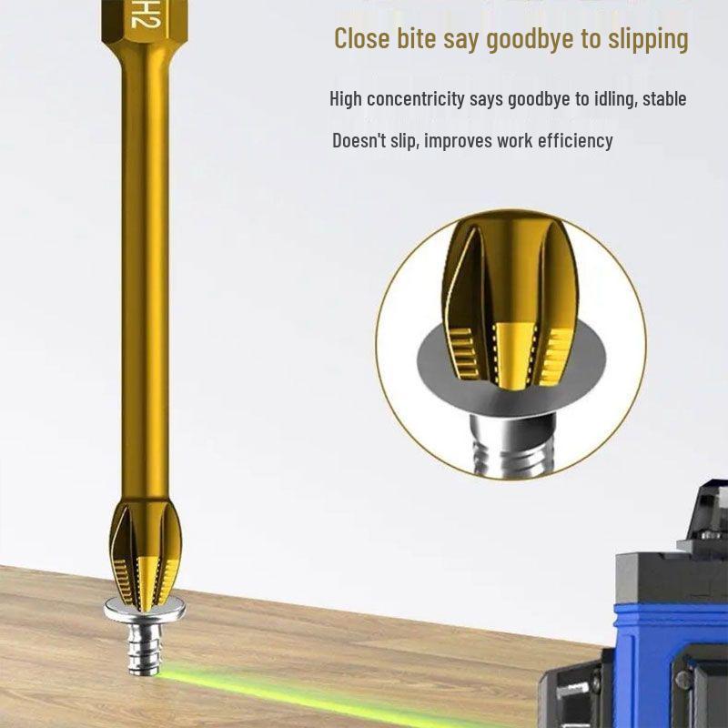 Impact-Resistant Magnetic Phillips Head Drill Bit: Anti-Slip, Super Hard, Torsion-Ready for Woodworking and Electric Screwdrivers