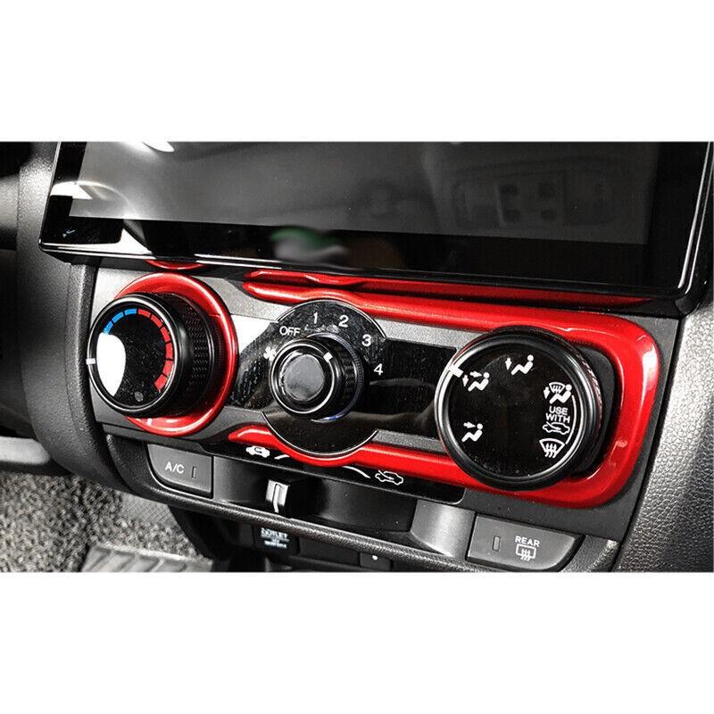 Car Central Centrol AC Switch For Honda Fit/Jazz Bright Red Cover Trim 2014-2020