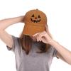 Halloween Pumpkin Hat Breathable Adjustable Baseball Cap Sun Protection Embroidery Baseball Hat for Outdoor Travel Camping