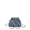 Trend drawstring tassel denim rhombus bag autumn new simple shoulder bucket messenger bag