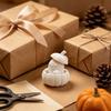 Cartoon Elf Ornaments 3D Printed Christmas Gift Box Ghost Figurine Ornaments, Cute Fun Handmade Creations Halloween Pumpkin Desktop Decoration