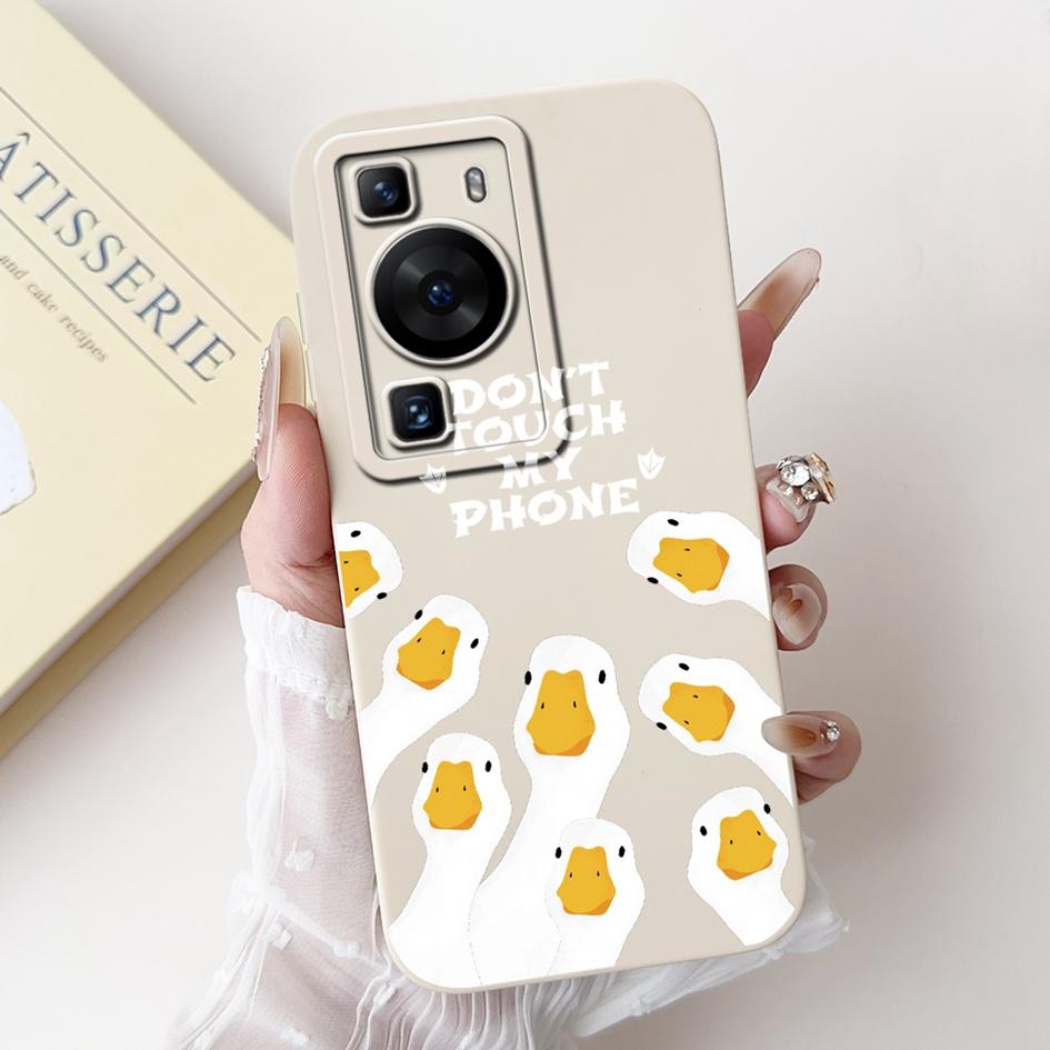 For Huawei P60 Pro Case MNA-LX9 Cover Cute Cartoon Rabbit Panda Soft Liquid Silicone Protective Cover For HuaweiP60 P60 Art Capa