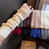 Warm Half Finger Solid Color Female Arm Warmers Long Gloves Wool Sleeve Cuff Knitted Arm Warmers