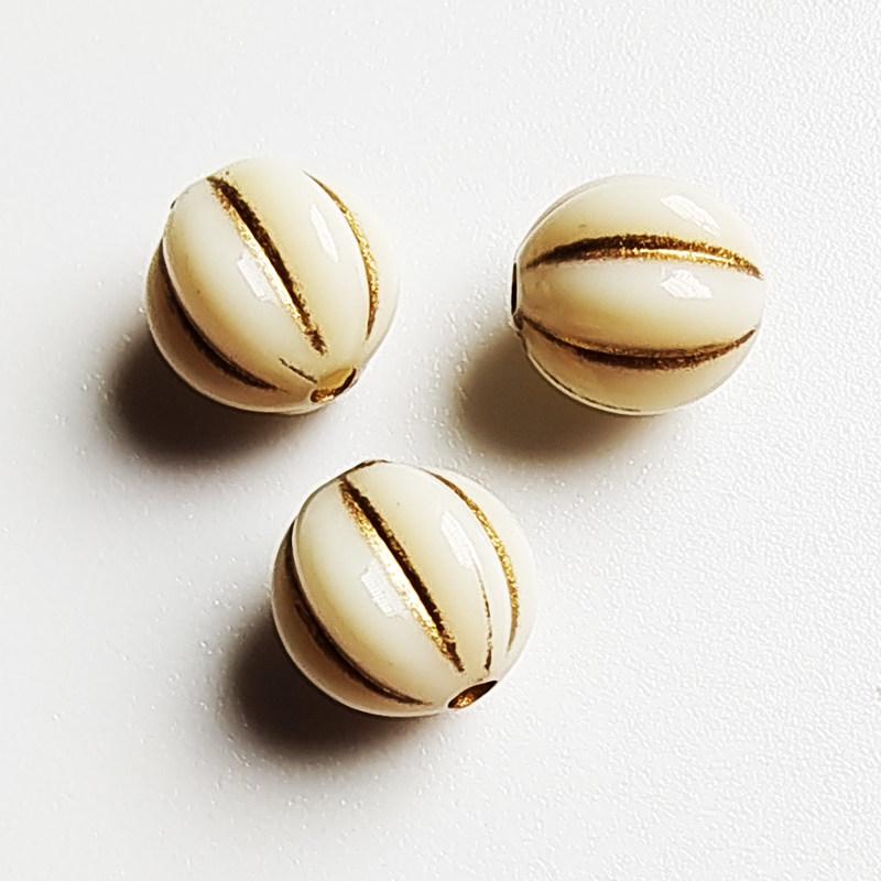 8 мм Сплошные Акриловые Бусины Тыквы из Золота для DIY Украшений и Бисероплетения