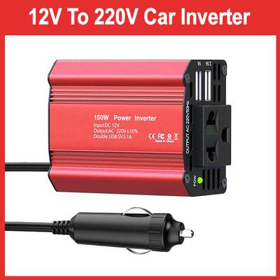 12V To 220V Car Power Inverter Dual USBFast Charging Portable Converter Car Inverter Modified Sine Wave EU Socket Car Adapter