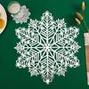 Snowflake Placemat Christmas Table Dining Mat Heat Insulated Cup Coaster Drink Coffee Pad Home Decoration