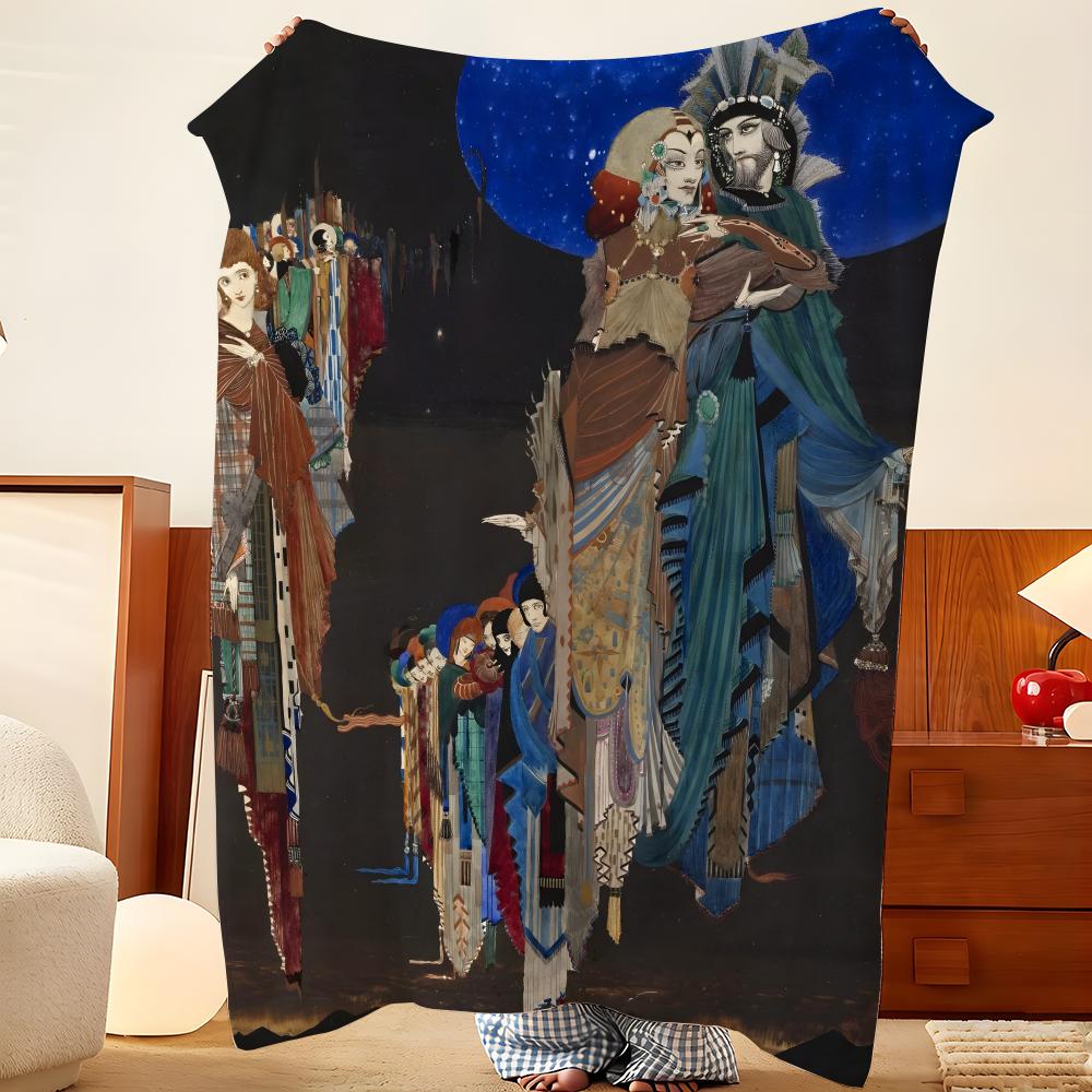 Artist H-Harry C-Clarke Throw Flannel Throw Blanket, Lightweight Cozy, Durable Washable cute Cool