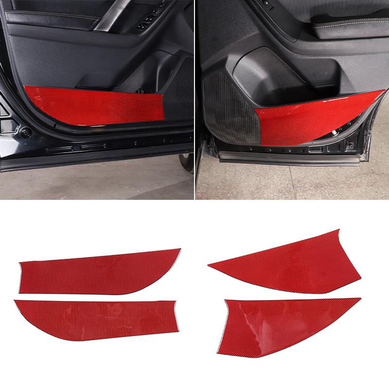 For Subaru Forester 2013-2018 Red Soft Carbon Fiber Interior Kit Dashboard Console Gear Shift Panel Decoration Trim Stickers