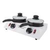 Máquina de derreter chocolate com 2 tanques, temperatura constante, alumínio, antiaderente, manual, máquina de chocolate