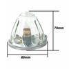 1 Pair Amber Watermelon Light Glass Kit Clear Lens With 1156 LED Bulb Incandescent Lamp For Truck Camper RV Side Lights