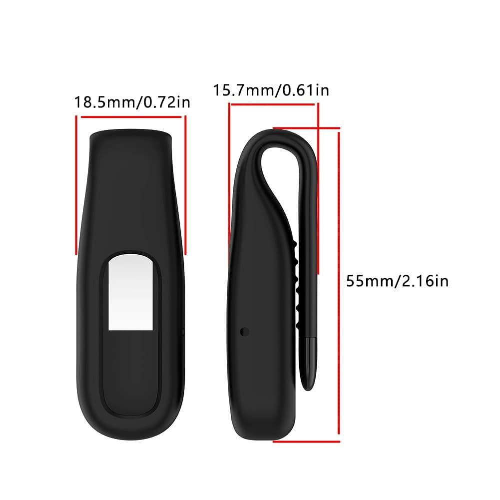 Silikonhülle für Google Fitbit Air Xiaomi Mi Band 10 9 8 Stahlclip-Schnallenhalter Sportabdeckung TPU Stoßfeste Hülle Clip-Schnalle