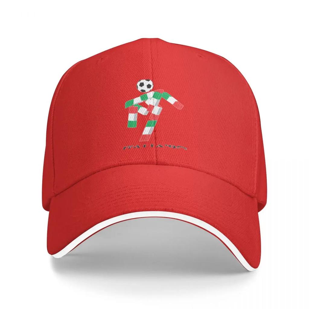 Italia 90 Footballer Logo Baseball Cap Funny Hats Designer Hat Vintage Birthday Women Beach Fashion Men's
