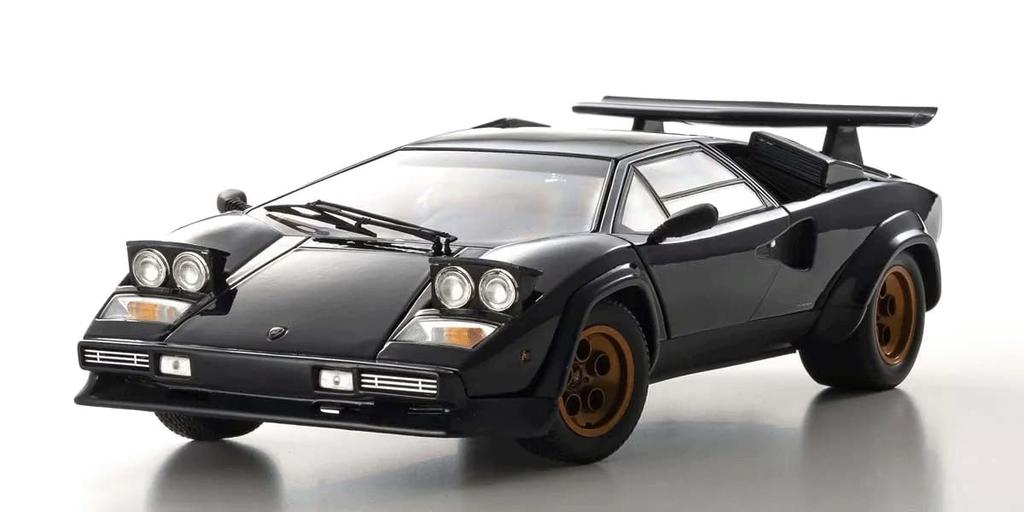 Kyosyo Original Lamborghini Countach Walter Wolf Dark Blue Finished Product 1/18